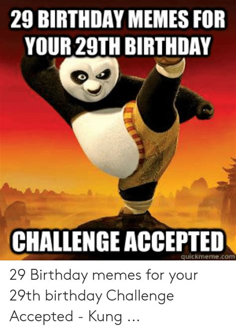 29 Birthday Memes For Your 29th Birthday Challenge Accepted