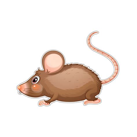 Printed Vinyl Little Brown Mouse Stickers Factory