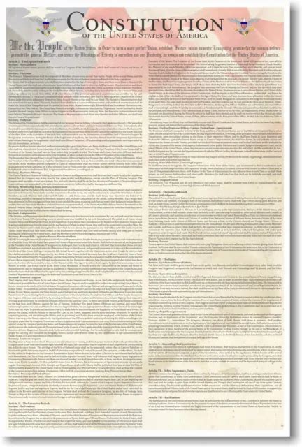New American History Educational Classroom Poster The Us