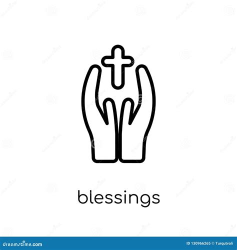 Blessings Icon Trendy Modern Flat Linear Vector Blessings Icon Stock