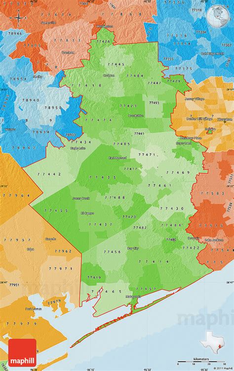 Political Shades Map Of Zip Codes Starting With 774