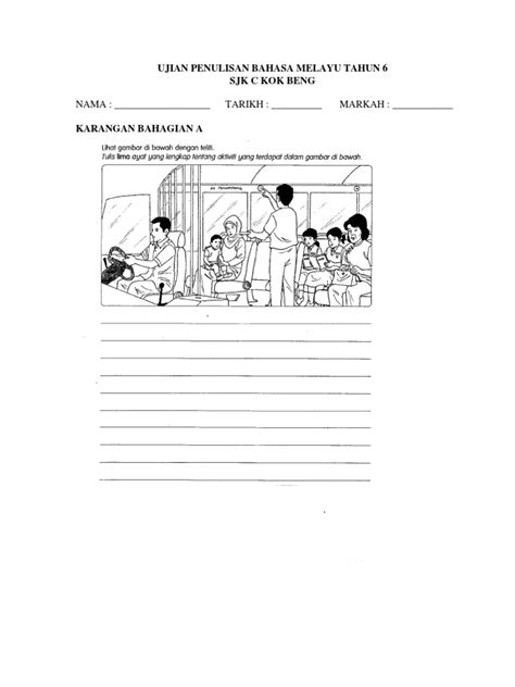 A recording of the malay alphabet by ng kiat quan. Microsoft Word - Ujian Penulisan Bahasa Melayu Tahun 6 (1)