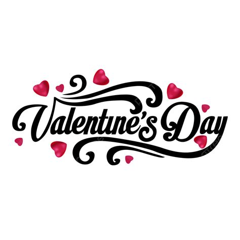 happy valentine s day text lettering handwritten calligraphic with red