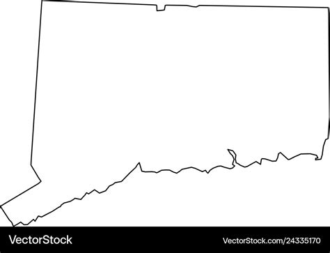 Colorado State Of Usa Solid Black Outline Map Vector Image