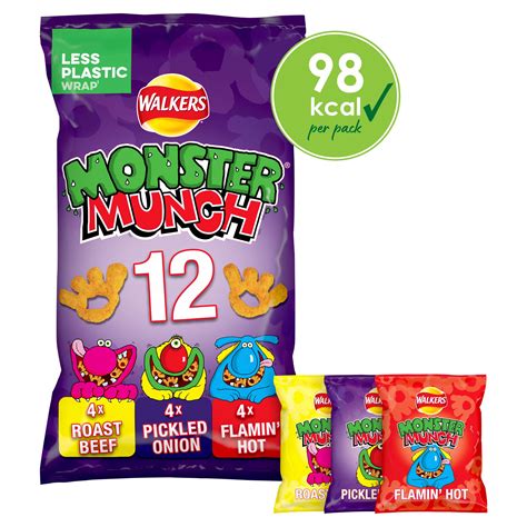 Walkers Monster Munch Flavour Baked Corn Snack X G Multipack