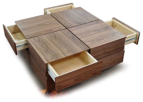 Everyone needs a coffee table but we also want it to make a statement about our personal design choice. MODERN WALNUT SQUARE COFFEE TABLE WITH DRAWERS SOMA ...