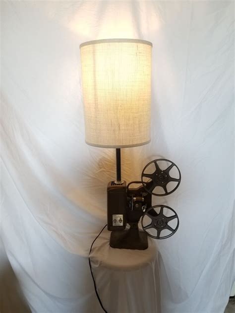 New Lamp Project It S Made From An Old Keystone 16 Mm Projector Lamp Table Lamp Decor