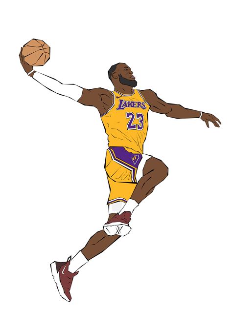 LeBron James Lakers Cartoon Png