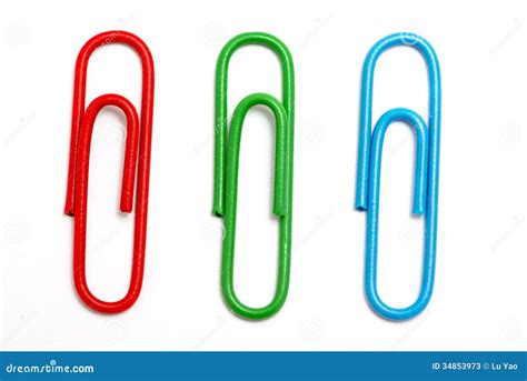 Colored Paper Clip Stock Photos Image 34853973