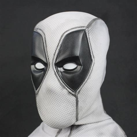 X Force Grey Deadpool Costume Cosplay Mask With Magnetic Eyes Etsy