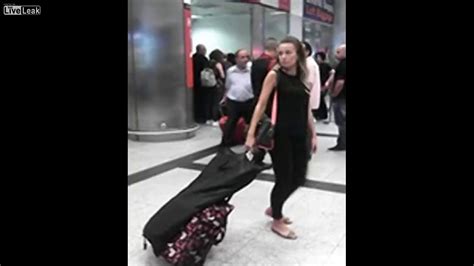 Woman Freaks Out At Airport Youtube