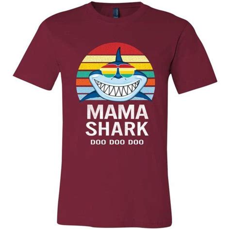 Mama Shark Unisex Mama Shark Women T Shirt Shark Doo Doo Doo Unisex
