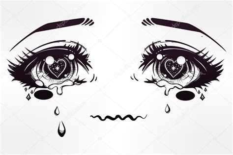 Crying Eyes In Anime Or Manga Style — Stock Vector © Katja87 127946260