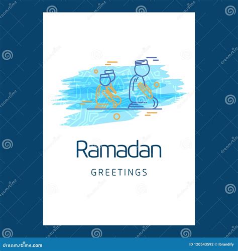 Ramadan Kareem Vector Background Calligraphy Greeting Card Design Of