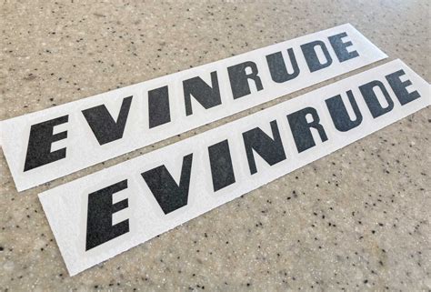 Vintage Evinrude Outboard Motor Decals Black 9 Die Cut Etsy