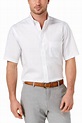 Club Room White Regular Fit Wrinkle Resistant Short Sleeve Dress Shirt ...