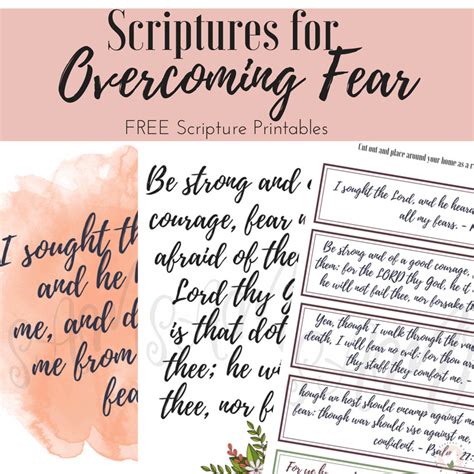 Scriptures For Overcoming Fear Prints The Fervent Mama