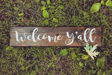Welcome Yall Sign Welcome Yall Wood Sign By Birdcagecreationsmd
