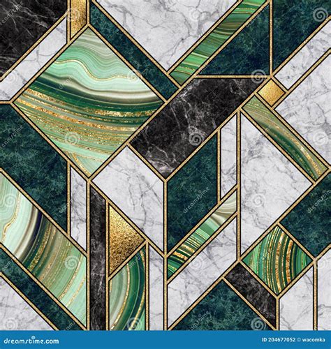 Modern Abstract Marble Mosaic Background Art Deco Wallpaper