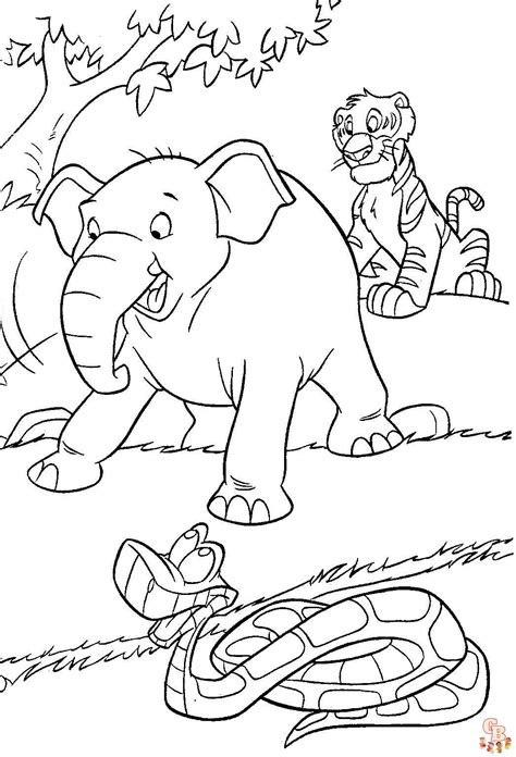Jungle Animals Coloring Pages Free For Kids Gbcoloring