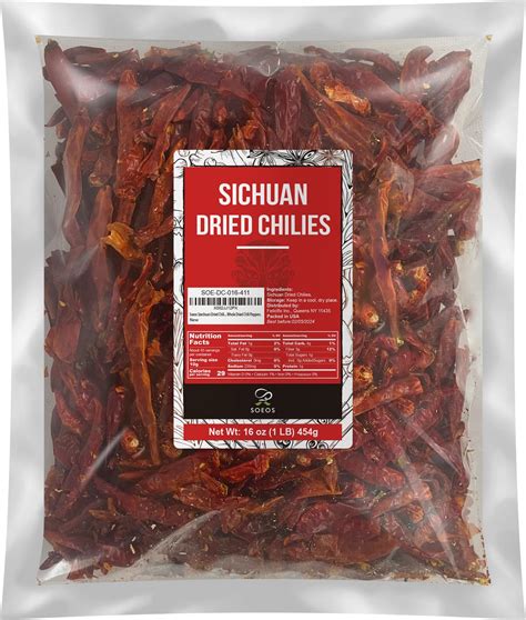 Buy Soeos Szechuan Dried Chili 1 Lb Mild Spicy Natural And Premium