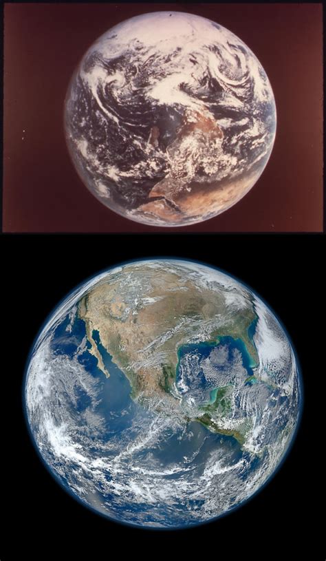 Earth Then And Now Courtesy Of Nasa Then Documerica