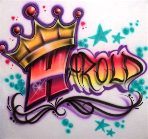 Single Name And Graffiti Styles For Your Airbrushed Shirt