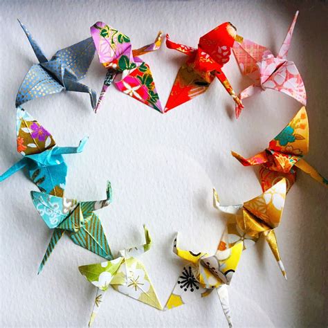 Personalised Origami Wedding T Origami Crane Origami Wall Etsy Uk