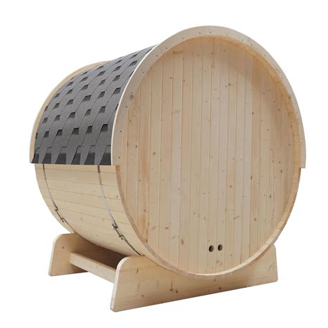 Outdoor And Indoor White Pine Wood Barrel Sauna 4 Person Ul