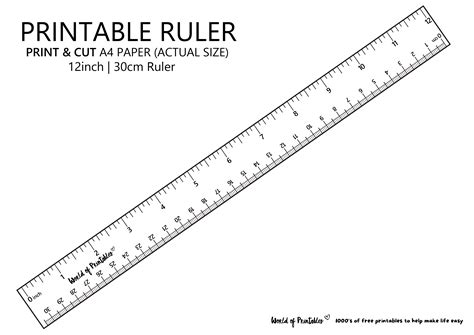 Printable Ruler Free Accurate Ruler Inches Cm Mm World Of Printables