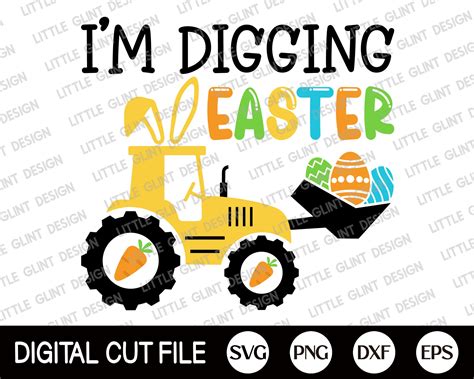 Easter Bunny Tractor Svg Easter Svg I'm Digging Easter - Etsy | Easter