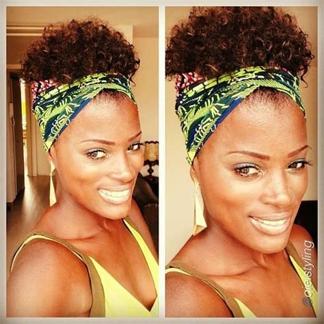 Curly Hair And Head Wrap Hair Wraps Natural Hair Styles For Black