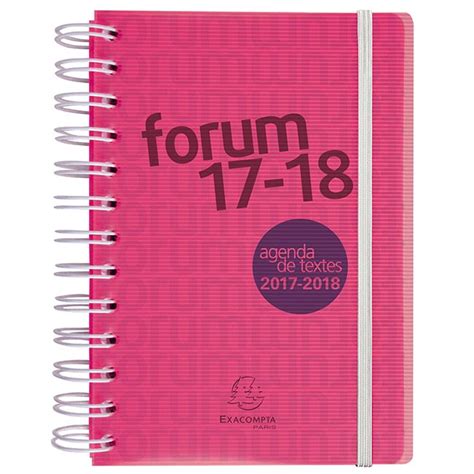 Agenda 1 Jourpage Exacompta Forum Linicolor Fresh 12x17 Cm 2017 2018 Rose Chez