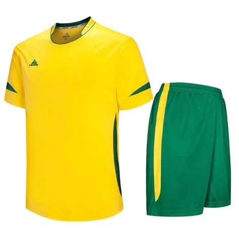 Blank Yellow Throwback Jerseys Football 2017 Sportswear Full Set Soccer