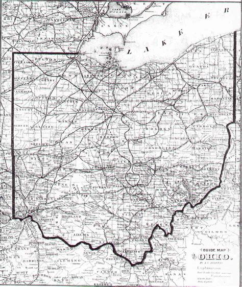 Ohio Road Map With County Lines