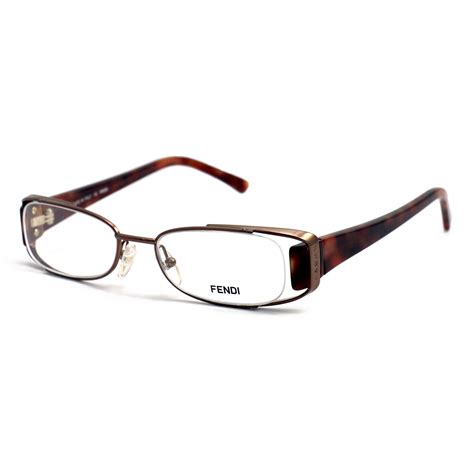 fendi eyeglasses women bronze havana frames oval 52 17 135 f764 700 oval