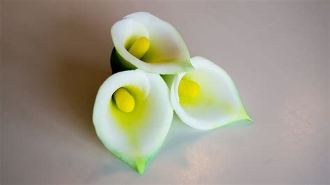 Calla Lily Made Out Of Fondant Youtube