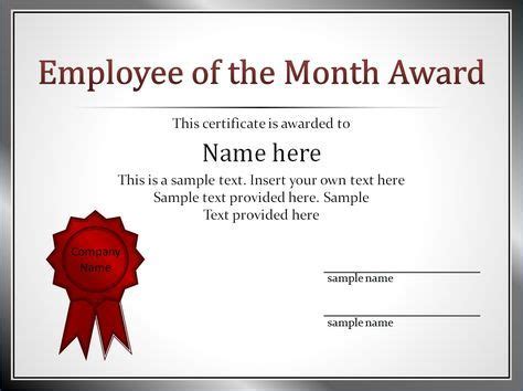 The information includes the first and last name of the employee. employee award certificate template free templates design ...