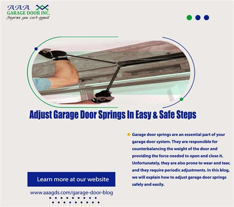 Adjust Garage Door Springs In Easy And Safe Steps Aaa Garage Doors Inc