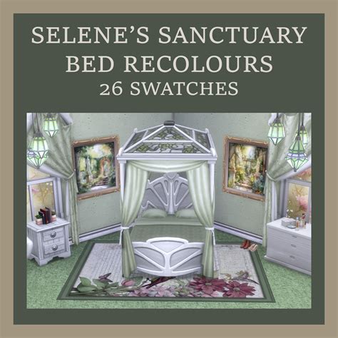 Selenes Sanctuary Double Bed Recolours Screenshots The Sims 4