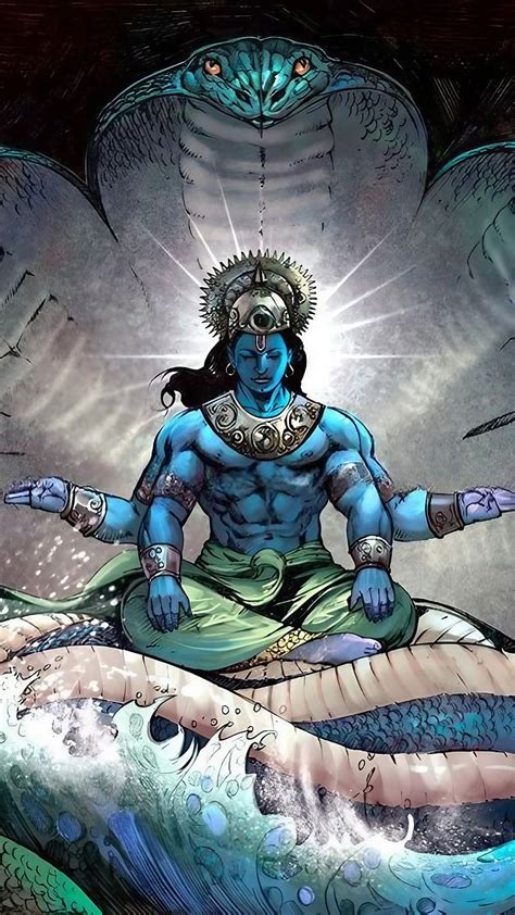 Vishnu Meditation Animated Lord God Hari Narayana Hd Phone