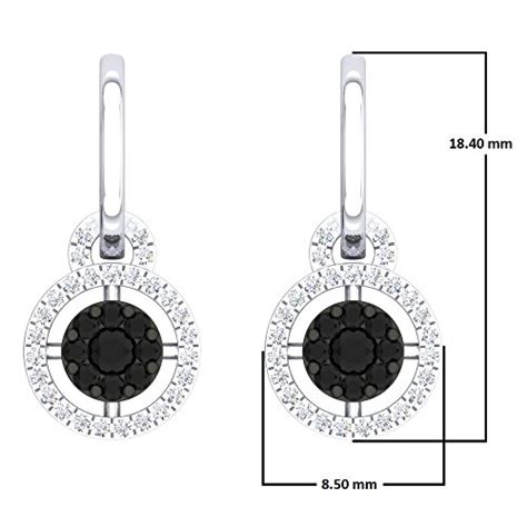 Carbonado ♦♦♦ 040 Carat Ctw 14k White Gold Round Black And White