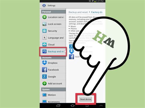 How to factory reset android via settings. How to Reset an Android Tablet: 6 Steps (with Pictures ...