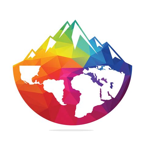 Global Mountain Logo Template Design Vector Winter Destinations Travel