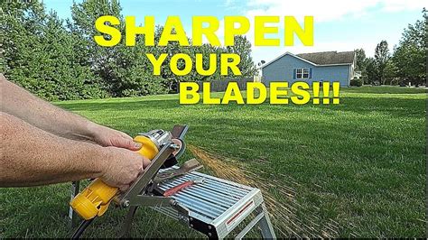 All American Sharpener Sharpening Lawn Mower Blades Review Youtube