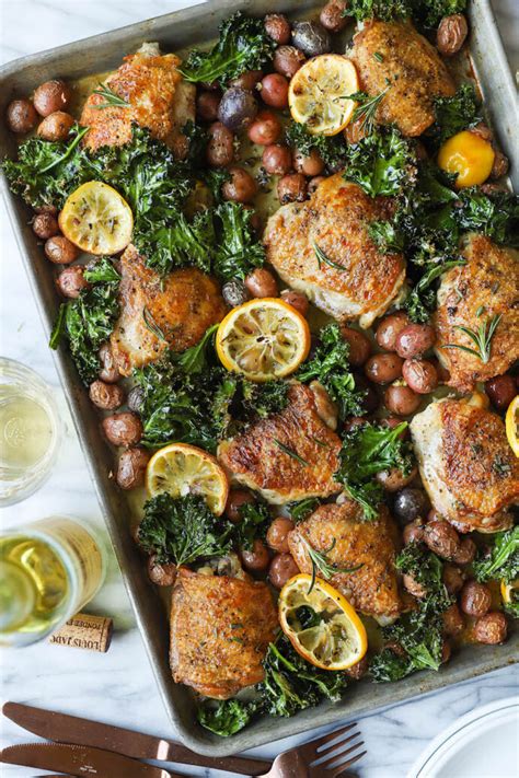 Sheet Pan Chicken With Lemon And Rosemary