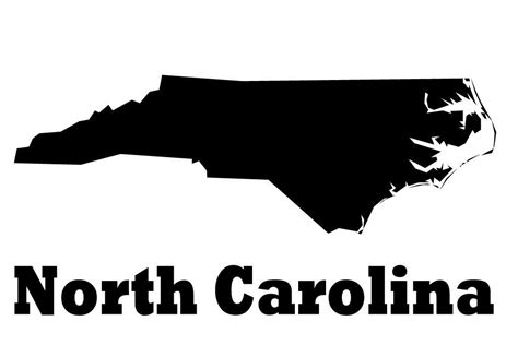 North Carolina State Vinyl Wall Decal Map Silhouette Decoration
