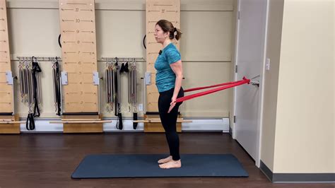 Exercises With The Resistance Bands Attached To A Door Youtube