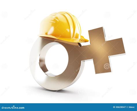 Work For Women Symbol Women Construction Helmet Stock Illustration