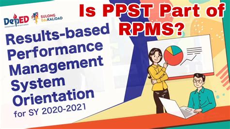 Is Ppst Part Of Rpms Rpms Orientation Sy 2020 2021 Youtube